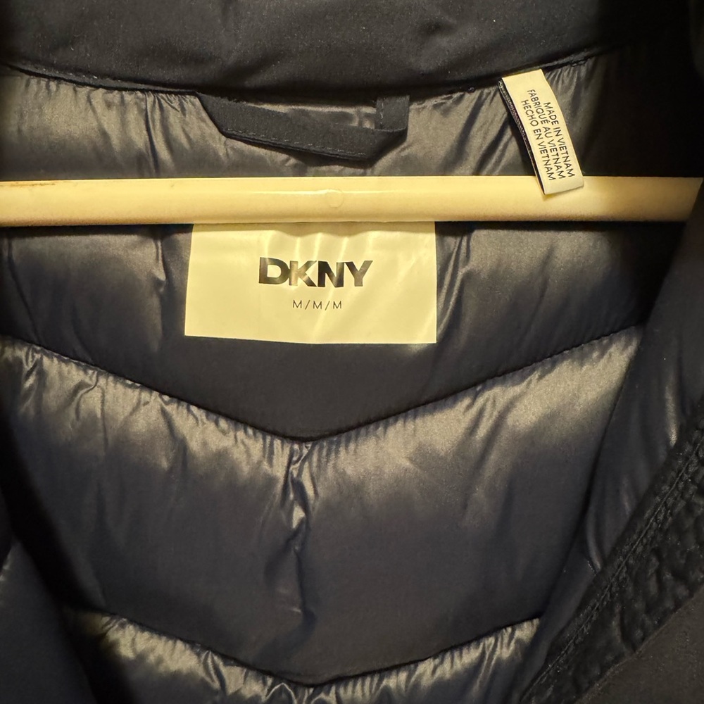 DKNY Women’s Navy Puffer Jacket - Picture 3 of 5